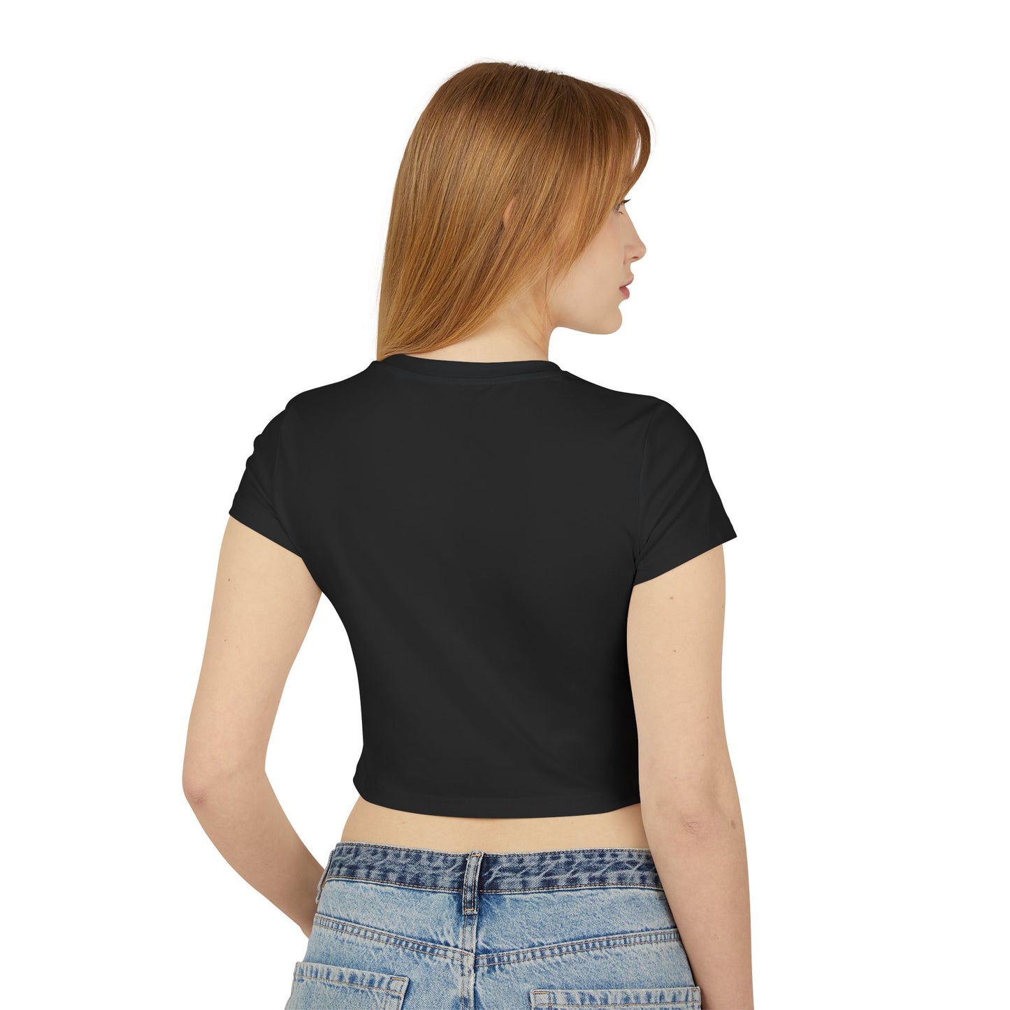 Playful Women's Baby Tee - 'I Got My Vegas Up' Graphic Crop Top