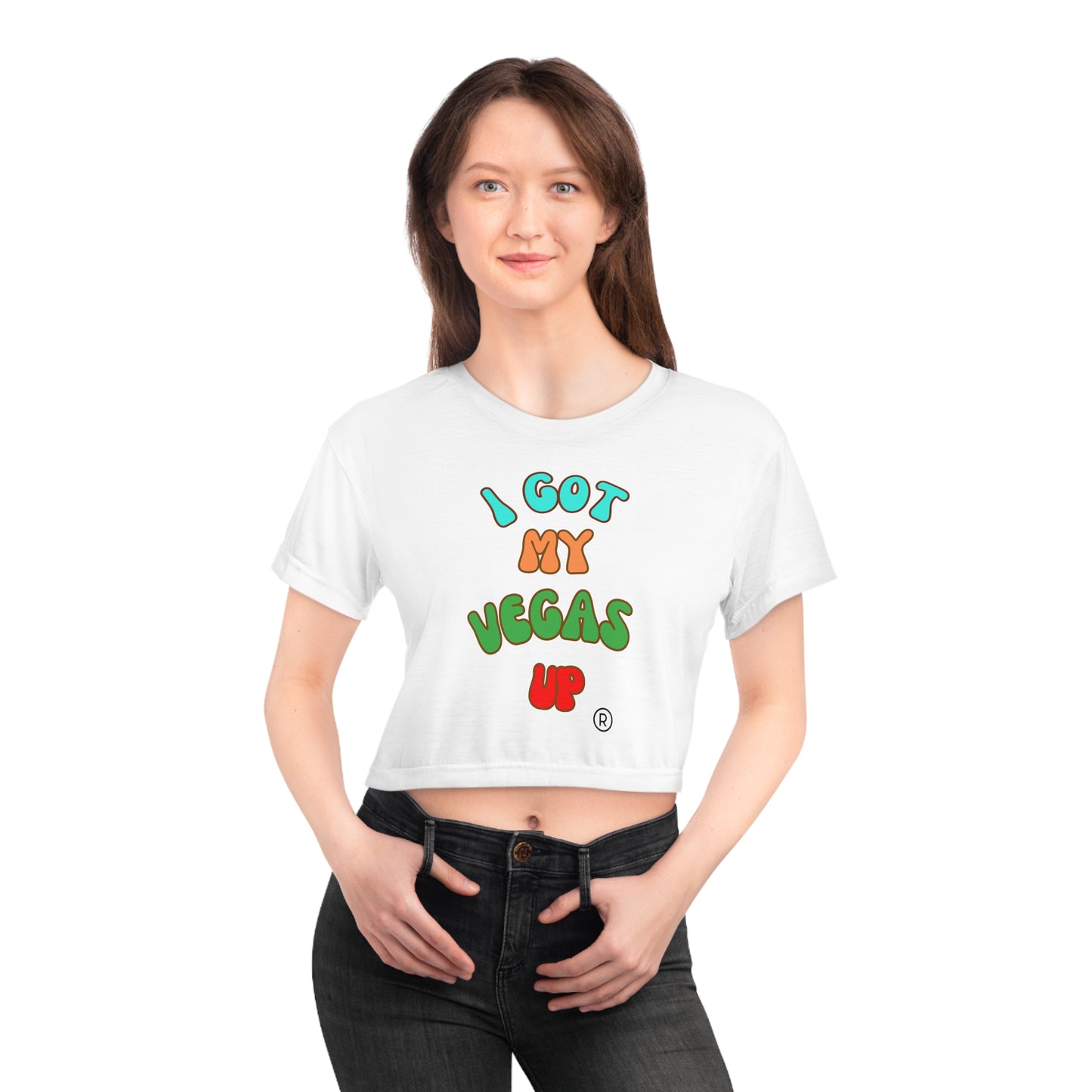 Your Get Yo Vegas Up Crop Tee (AOP)