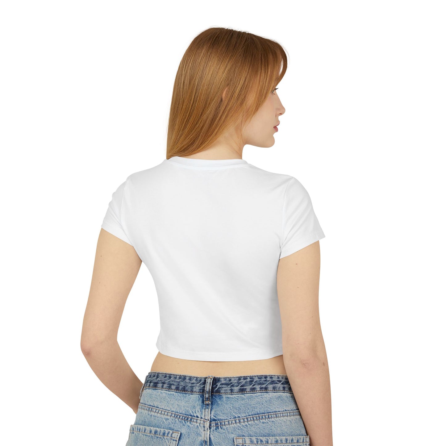 Playful Women's Baby Tee - 'I Got My Vegas Up' Graphic Crop Top